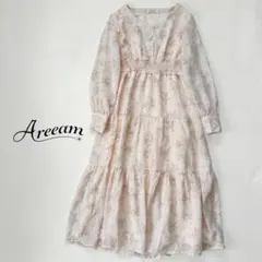 Areeam プリンセスレトロフラワーワンピース F ピンク ロングワンピのサムネイル