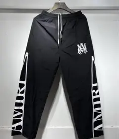 アミリ 刺繍 ナイロン カジュアルパンツ ブラック