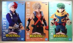 【僕のヒーローアカデミア】フィギュア 緑谷出久/爆豪勝己/轟焦凍 3個セット