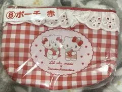 mikko サンリオ 当りくじ 当たりくじ ポーチ 赤 ハローキティ ムース