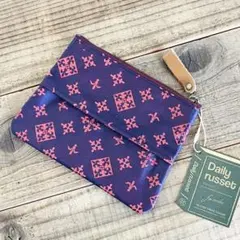 新品⬛︎ Daily russet デイリーラシット モノグラム柄フラットポーチ