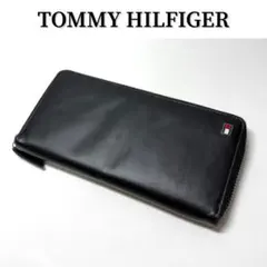 【極美品】トミーヒルフィガー ラウンドファスナー 長財布 レザー ブラック 上質のサムネイル