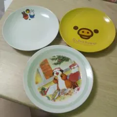 キャラクター絵皿 ミッフィー1枚 ラスカル1枚 リラックマ1枚 計3枚セット