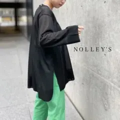 NOLLEY'S ノーリーズ GALAXY はおり シアー カーディガン 黒のサムネイル
