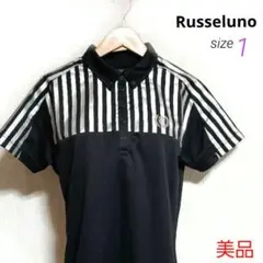 美品■ラッセルノ CIDAM 半袖ポロシャツ ルチャ ストライプ レディース 1のサムネイル