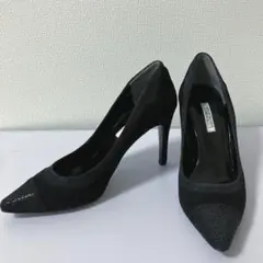 ほぼ新品 22.5 セブントゥエルブサーティー　スエードパンプス