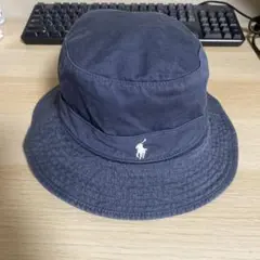 90s Ralph Lauren バケットハット　くすみネイビー　台湾製