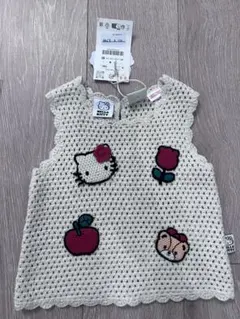 ハローキティ かぎ編みベビーベスト 104cm