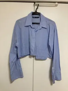 ZARA クロップドポプリンシャツ