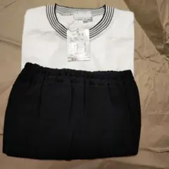 体操服セット ホワイトTシャツ ブラックパンツ