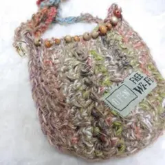 麻紐のしずく型バッグ