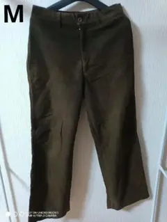 美品 TAKEOKIKUCHI オリーブグリーンスリムフィットパンツ メンズ M