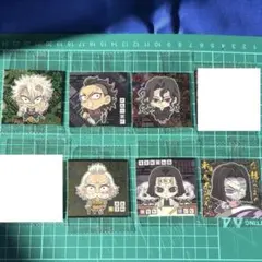 鬼滅の刃　ウエハース　ステッカー　6枚　不死川実弥　玄弥　鬼舞辻無惨