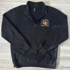 DISTRICT 古着 黒 ハーフジップ トレーナー