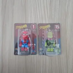 ベアブリック　スパイダーマン　ハッピーくじ　2点セット