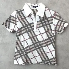 超美品★BURBERRYLONDON★ メガチェック柄ポロシャツ レディース