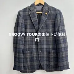 B:MING by BEAMSテーラードジャケット チェック柄 ネイビーMメンズ