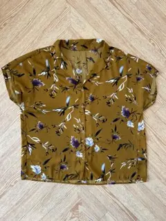 GU 半袖 シャツ 花柄 レディース
