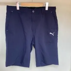 BA446 PUMA GOLF ハーフパンツ ネイビー ゴルフ スポーツ 古着