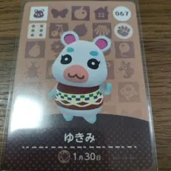 あつまれどうぶつの森　amiiboカード　ゆきみ