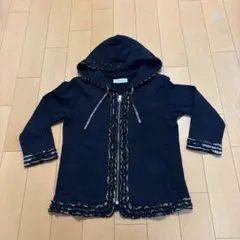 カネコイサオ　フリル付パーカー 黒