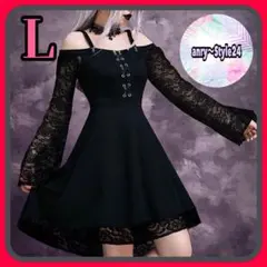 新品 薔薇 バラ レース ワンピース コスプレ 衣装 オシャレ クリスマス Ｌ