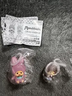 モンチッチ　めじるしアクセサリー2 チムたん　ピンク　ベビチッチ　ガチャ