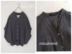 mizuiroind ドルマンスリーブリネンシャツ