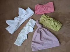 ベビー用ヘッドバンドと帽子5点セット