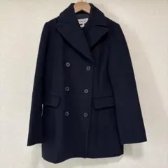 美品 GLOBAL WORK ピーコート ネイビー M ウールコート 秋冬 防寒