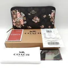 ​新品✨コーチ 長財布 F31572 シグネチャー 花柄 ピンク 箱付き