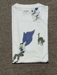 XXLサイズ　グラニフ　松本大洋　 Tシャツ クロとシロ飛ぶ　鉄コン筋クリート