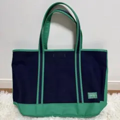 PORTER GIRL ボーイフレンドトート ネイビー×グリーン