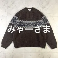 ジェイクルー　手編みニットセーター　 ノルディック柄　90'〜00 希少　M