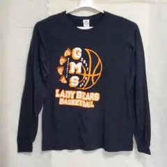 FRUIT OF THE LOOM 長袖 カットソー ブラック×オレンジ L表記のサムネイル