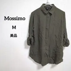 海外古着 1点物 美品 Mossimo オリーブ色 シャツ M　ロールアップ