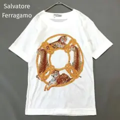 Salvatore Ferragamo Tシャツ 半袖 トラ ヒョウ 白 Sのサムネイル