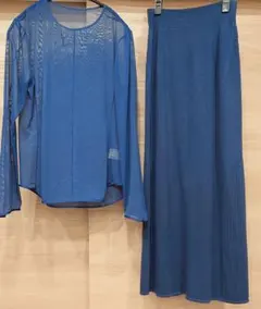 ユニクロ×マメクロゴウチ　シアークルーネックT　3Dニットスカート　セット