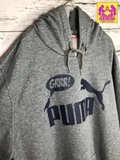 レア PUMA プーマ パーカー プルオーバー 薄手 刺繍ロゴ オーバーサイズ