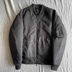 ユニクロ +J ハイブリッドダウン オーバーサイズMA-1ブルゾン グレー L