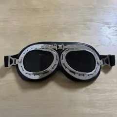 バイク　ゴーグル　レトロ　クラシック　スモークレンズ