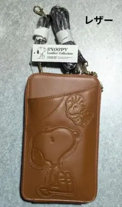 SNOOPY＆ウッドストック　レザーバッグ　未使用