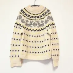 ノルディックセーター　古着　レディース　ニット　ウール100% ヴィンテージ