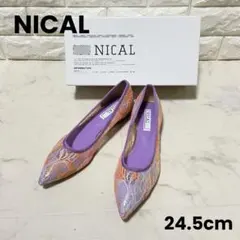 新品　ニカル　NICAL グラデーションレースフラットパンプスのサムネイル