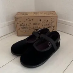 【新品】Cienta ベロア バレエシューズ ブラック27(16.5cm)