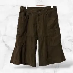 【メルベイユアッシュ】ハーフパンツ キュロット(36/S)キュプラ フレア 下