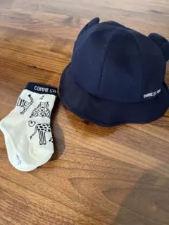 【靴下のみ未使用】COMME CA ISMの帽子と靴下セット