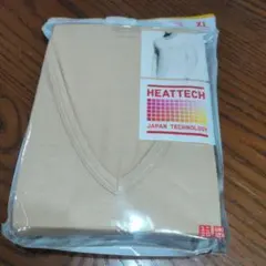 UNIQLO　HEATTECH Vネック長袖シャツ XL ベージュ