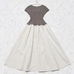 JUSGLITTY 25年 ビスチェニットドッキングワンピース ベージュ