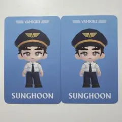 enhypen world ポップアップ　ソンフン　キャラクターカード　2枚